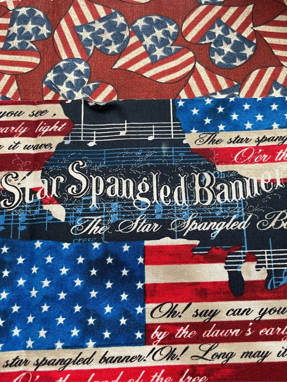 Patriotic cotton print fabric